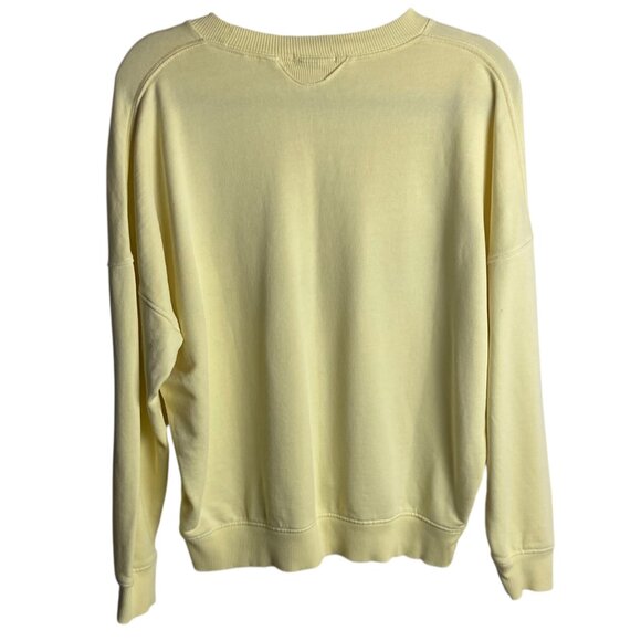 Quicksilver Size Small Cosmic Vibrations Boxy Crewneck Sweatshirt Butter Yellow - Picture 5 of 6